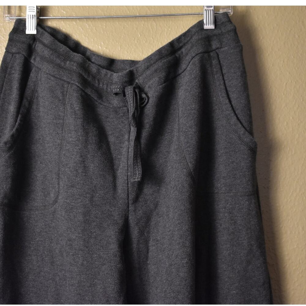 JOHNNY WAS JW Charcoal Grey Floral Cotton Embroidered Joggers Size L - Picture 4 of 8